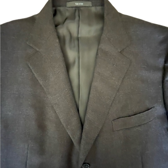 Ermenegildo Zegna Fine Wool Herringbone Brown Blazer Sport Coat Jacket Tan 44L - Picture 4 of 7